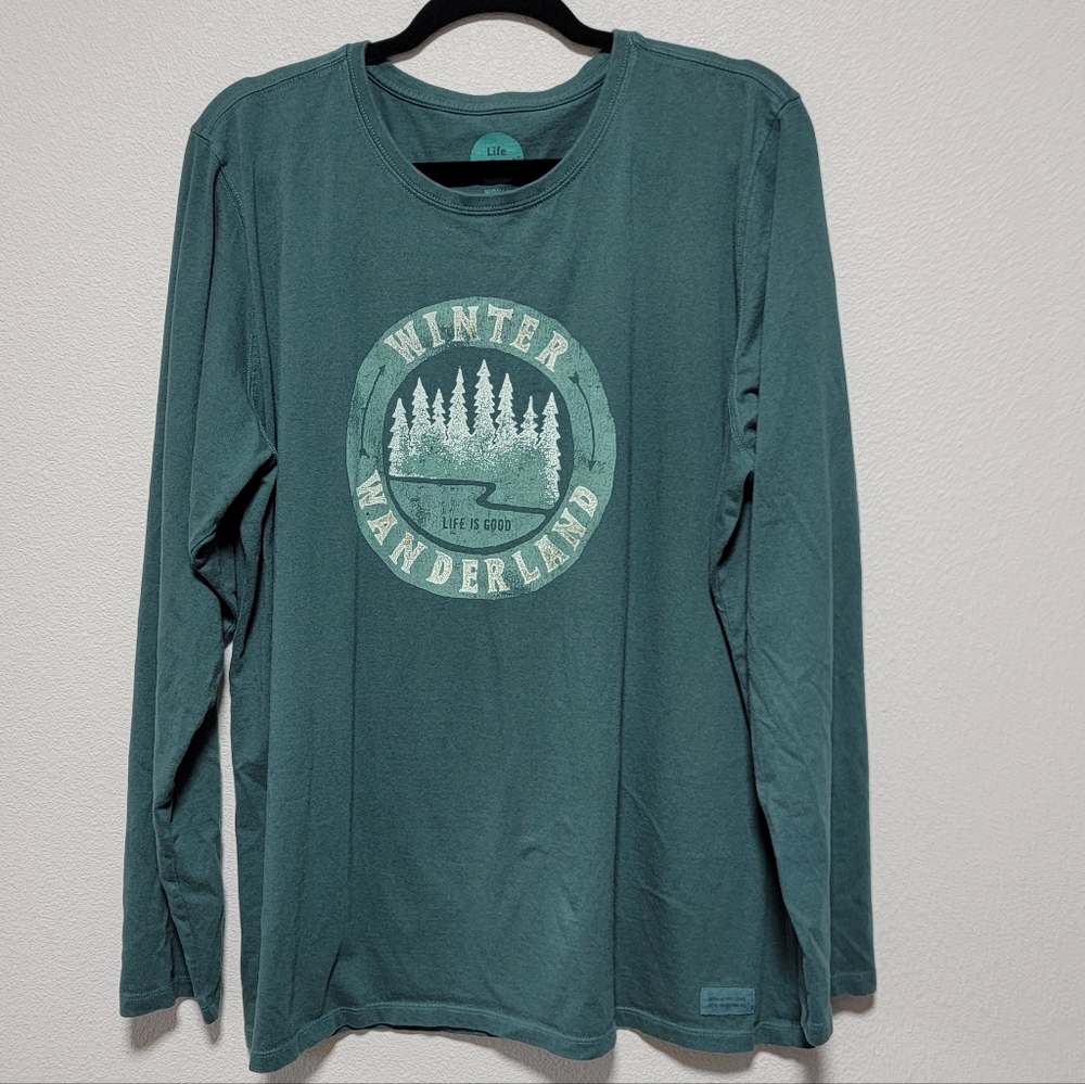 Life Is Good Long Sleeve Classic Tee Winter Outdoors
